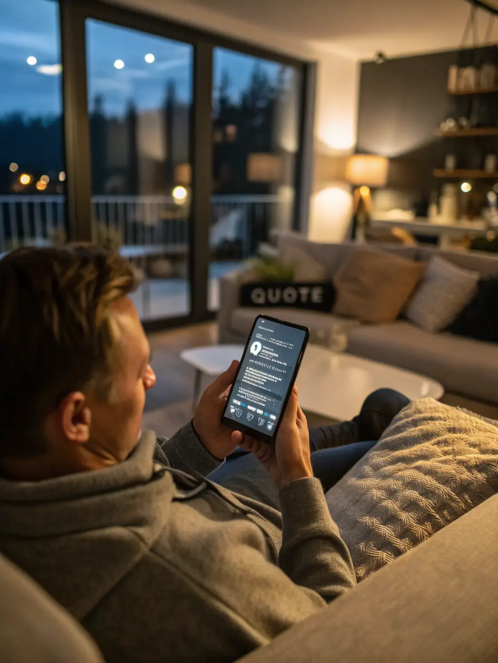 A before-and-after shot of a home automation project in a Colorado Springs living room, demonstrating enhanced convenience and modern living.